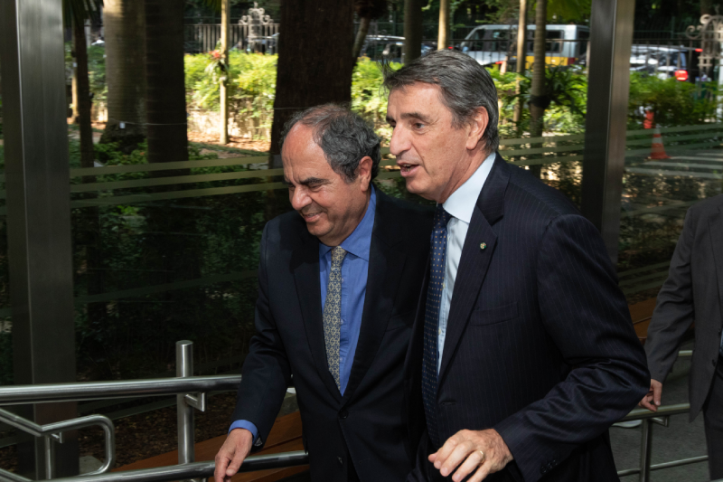 Alessandro Cortese, novo embaixador da Itália no Brasil, em visita ao Dante